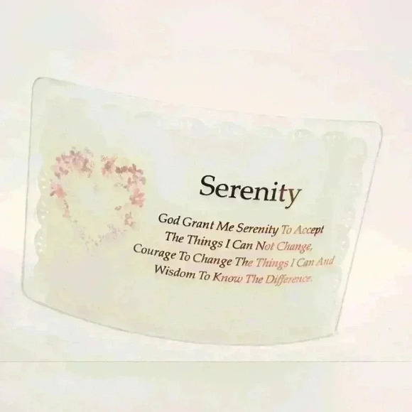 Serenity Prayer On Curved Glass - Picture 1 of 6